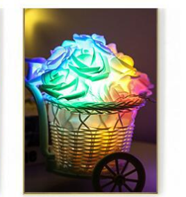 Luces de rosas luminosas