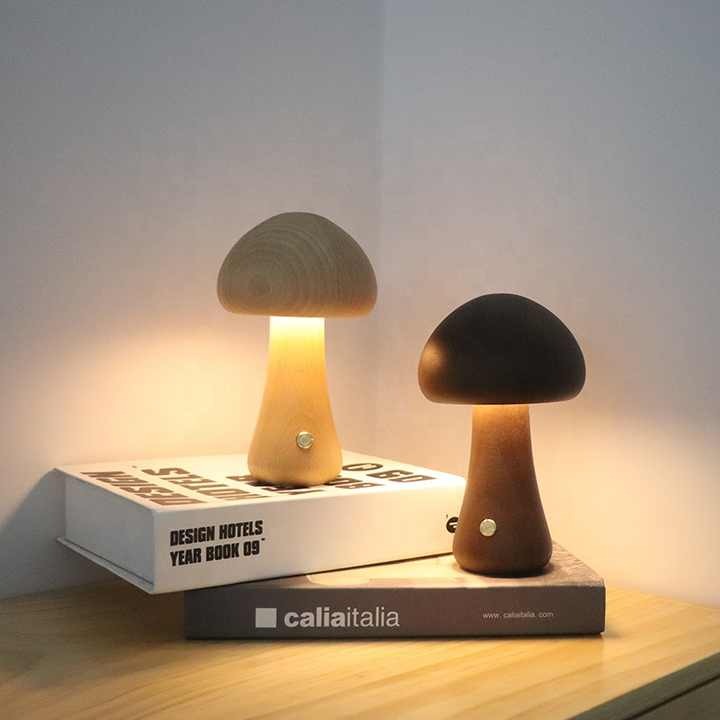 Lámpara de Noche LED de Madera