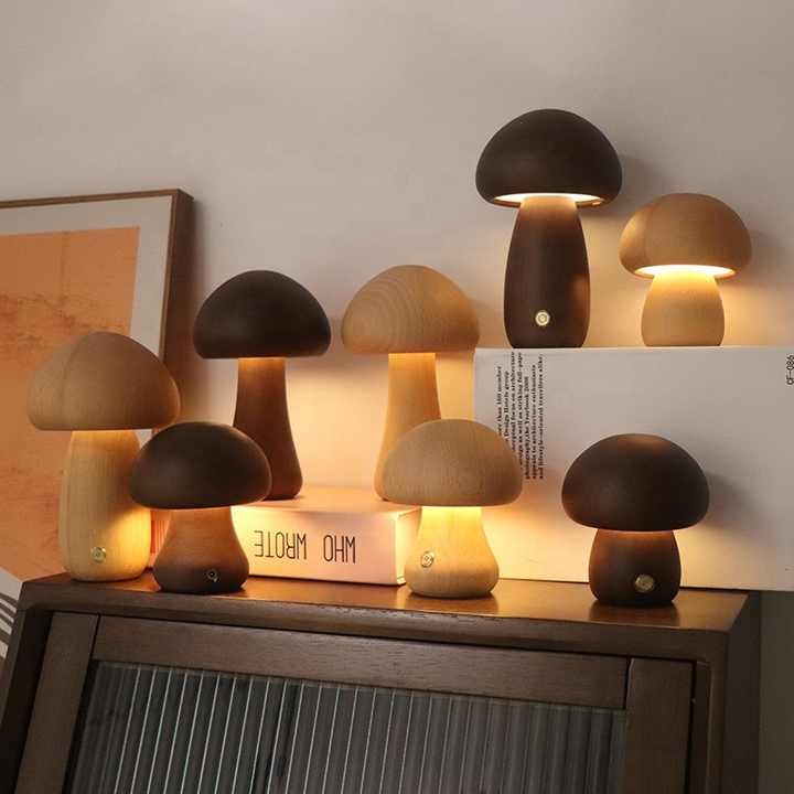 Lámpara de Noche LED de Madera