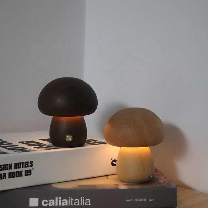 Lámpara de Noche LED de Madera