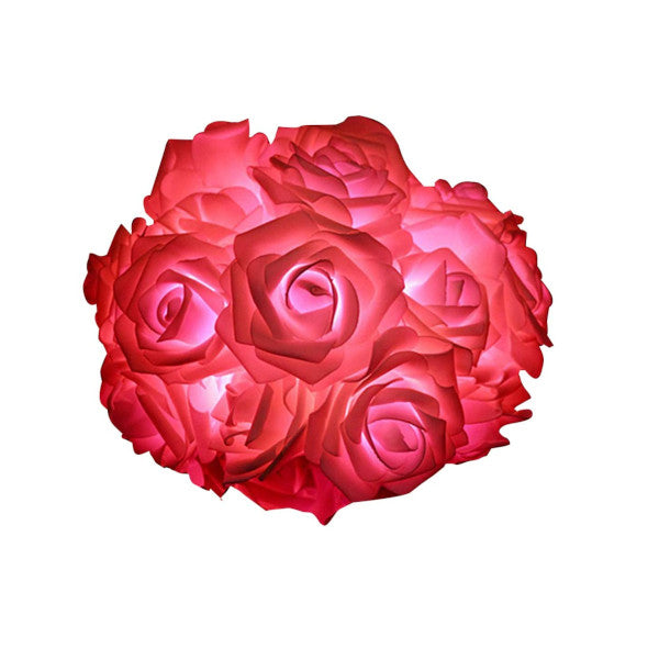 Luces de rosas luminosas